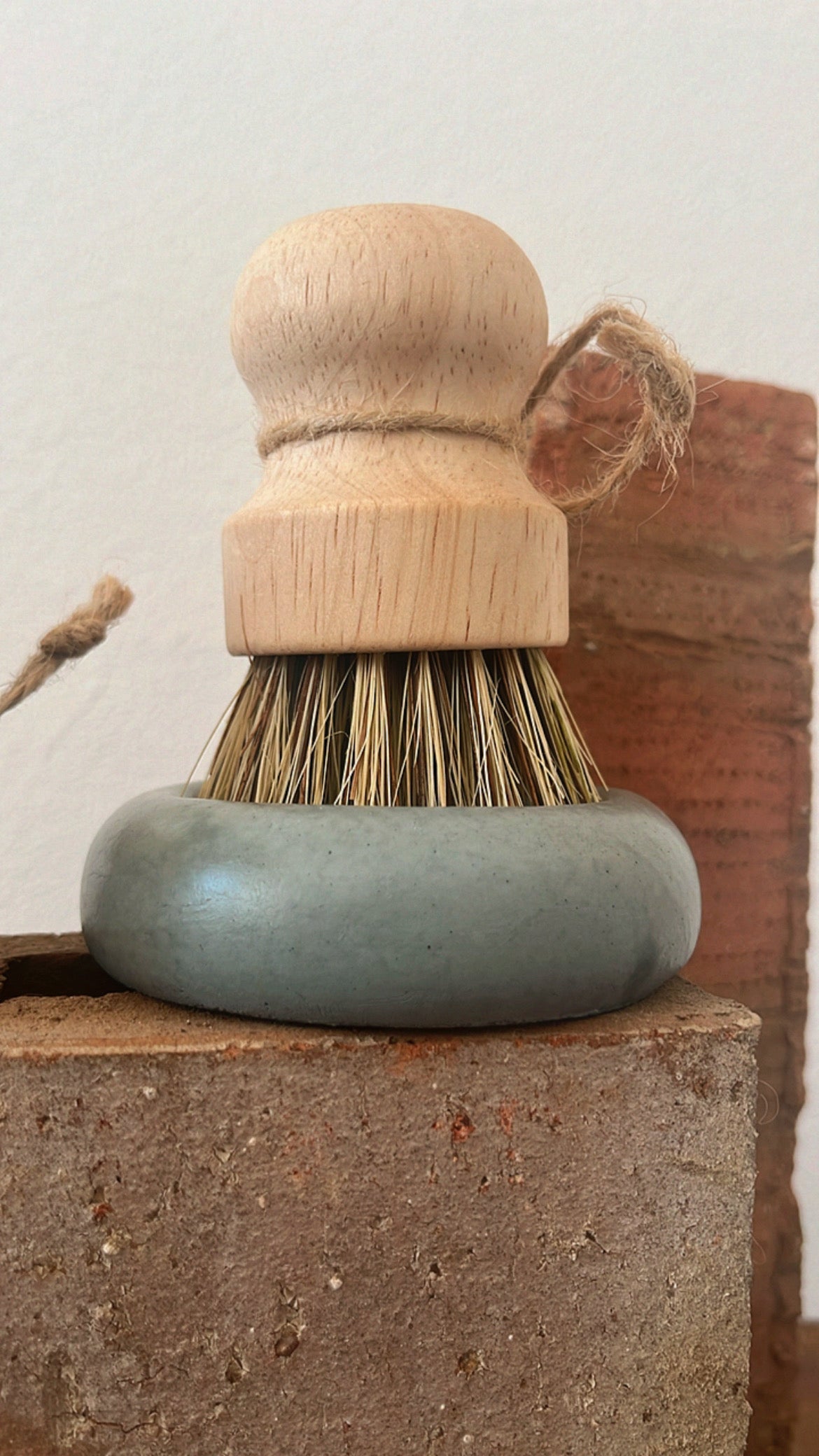bamboo wood dish brush