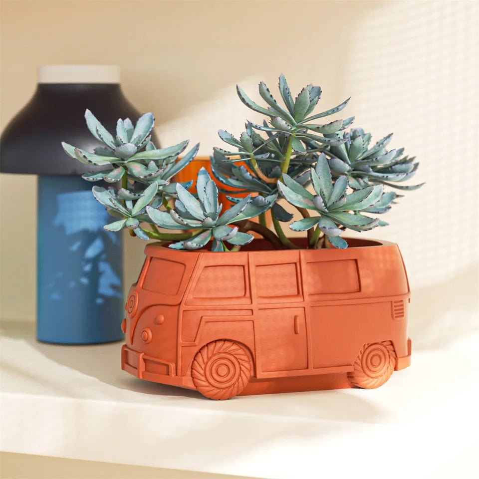 bus garden planter