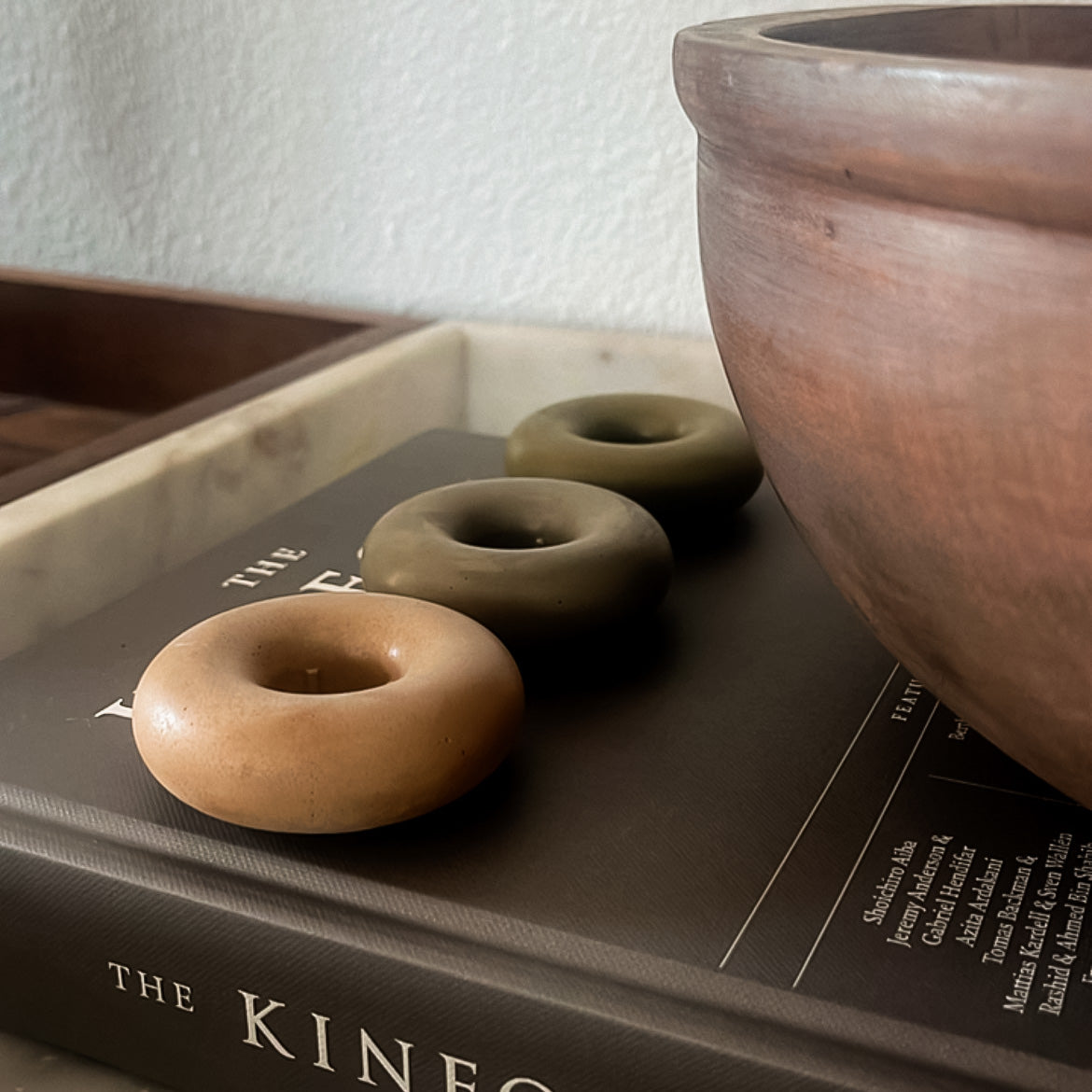 candle holder cement