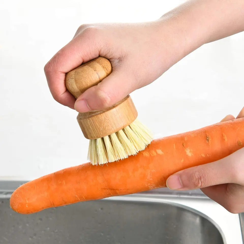 wooden kitchen scrub brush