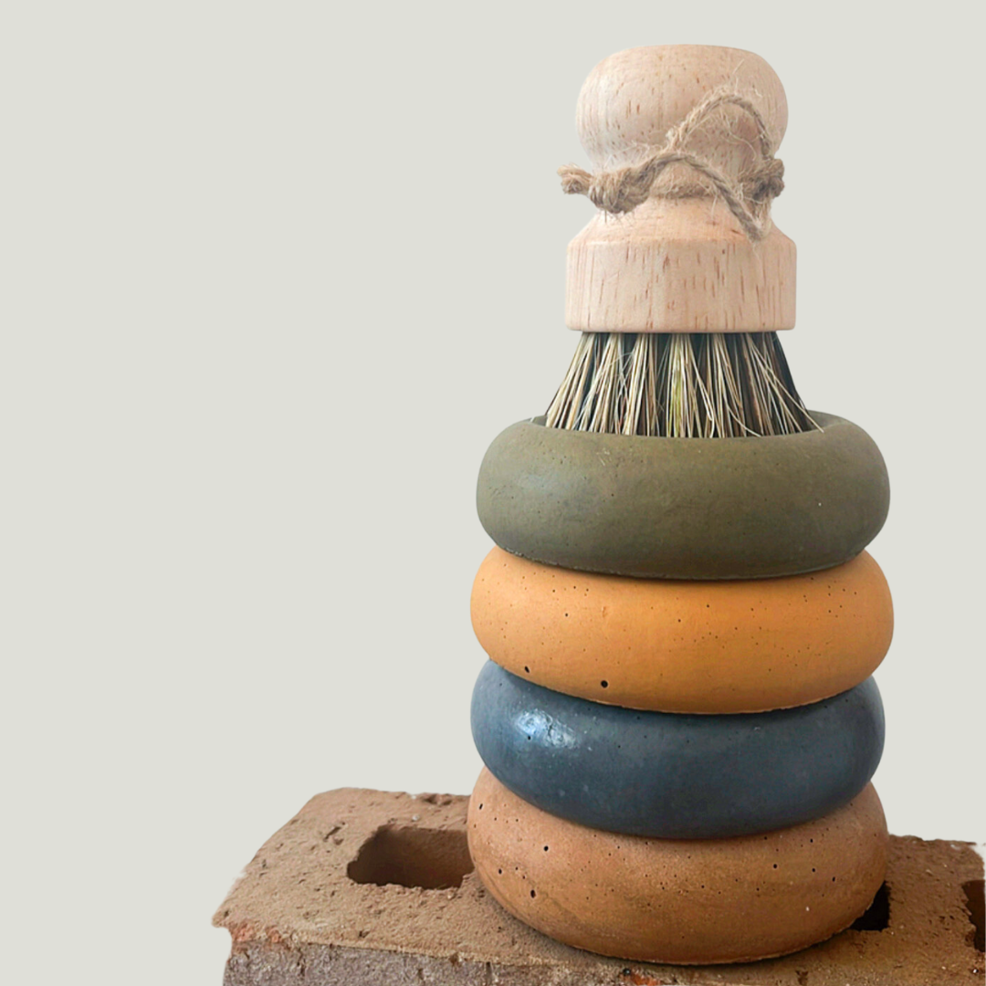 wooden dish brush set