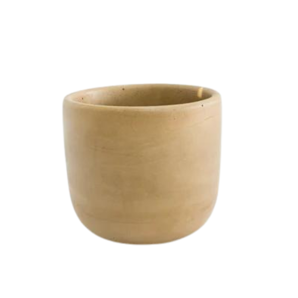 concrete in planter
